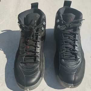 Jordan Men's Black Leather High-Top Sneakers